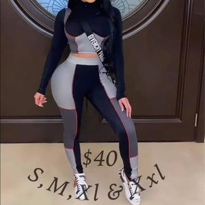 Womens Sweatsuit Set Two Piece Outfits Top + Skinny Long Pants Tracksuits